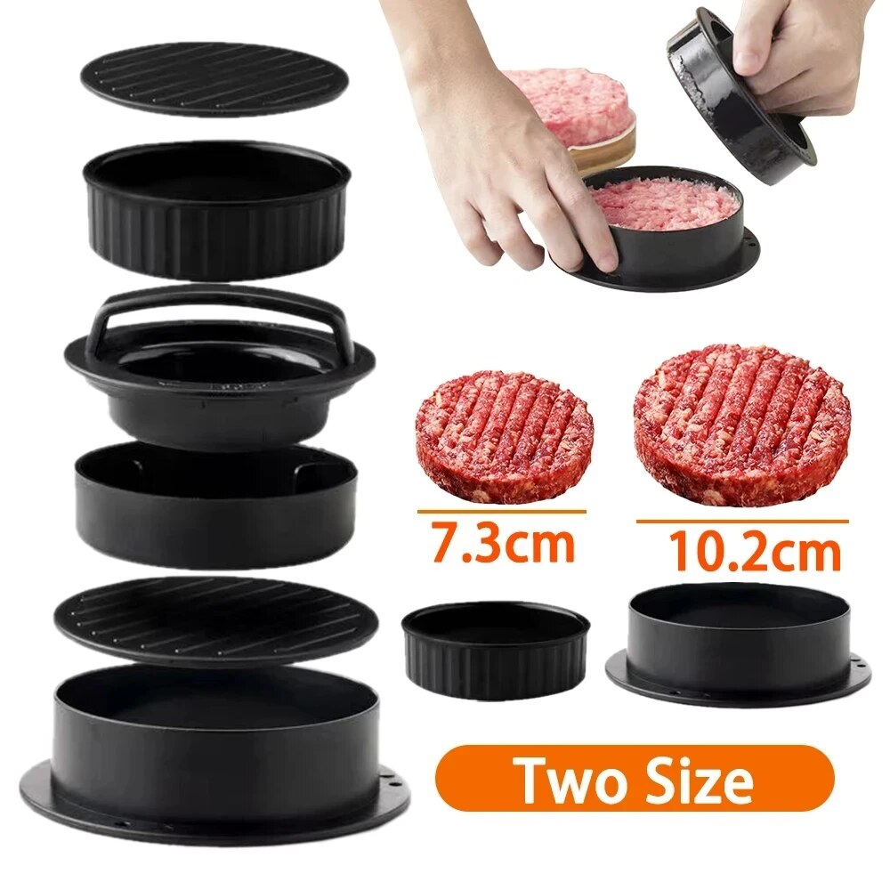 Kitchen Gadgets Modern - รอบเบอร์เกอร์เบอร์เกอร์กดเนื้อย่างเกรดอาหาร ABS Hamburger Helper เนื้อกด Cutlets