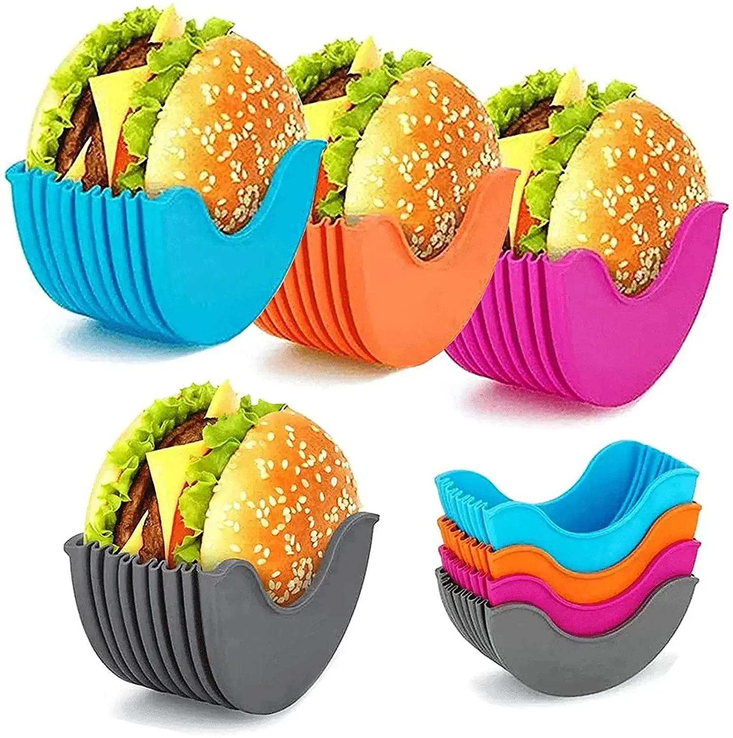 Kitchen Gadgets That Are Useful - Reusable Burger Rack Gadgets ที่มีประโยชน์ซิลิโคนกรอบเบอร์เกอร์เครื่องมือชั้นวางของห้องครัวเครื่องมือ Dining