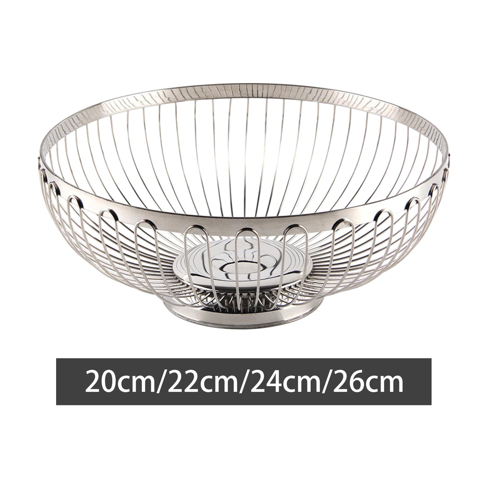 Kitchen Gadgets Modern - ตะกร้าผลไม้สแตนเลส ชามผลไม้ตั้งโต๊ะ อุปกรณ์ครัวสำหรับงานปาร์ตี้ สไตล์โมเดิร์นเรียบง่าย เกรดอาหาร 18/8