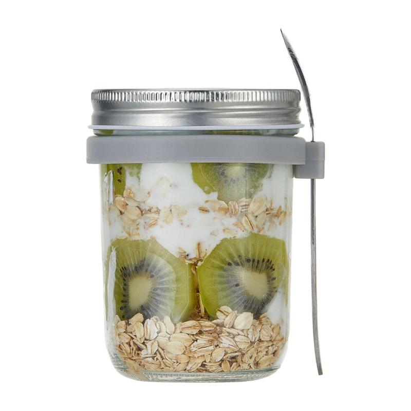 Kitchen Gadgets Modern - ขวดแก้วใส่อาหารแห้งขนาดใหญ่ 600 มล. ปิดผนึกแน่น ป้องกันการรั่วซึม เหมาะสำหรับใส่ข้าวโอ๊ต