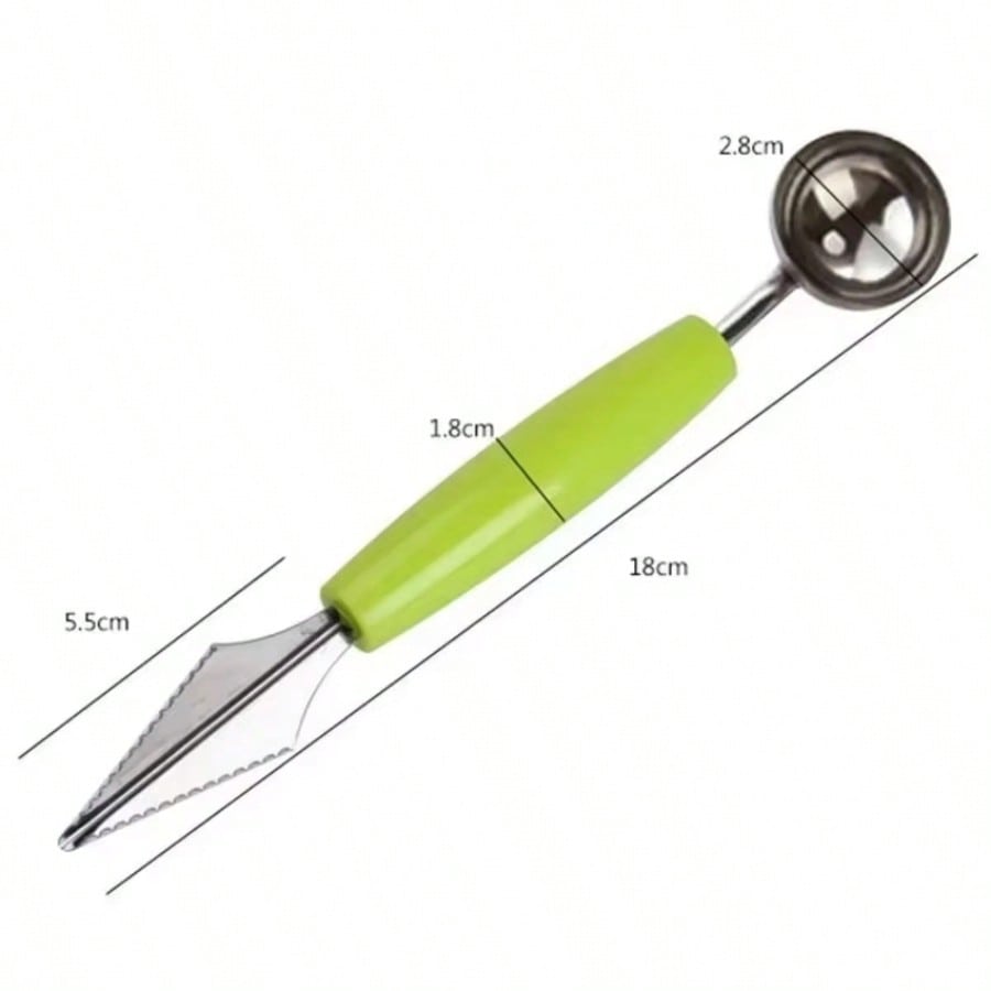 Kitchen Gadgets That Are Useful - เครื่องมือแกะสลักผักและหั่นผลไม้ในครัว 1 ชิ้น - ที่ตักลูกบอล, ที่ตัดและสับ,