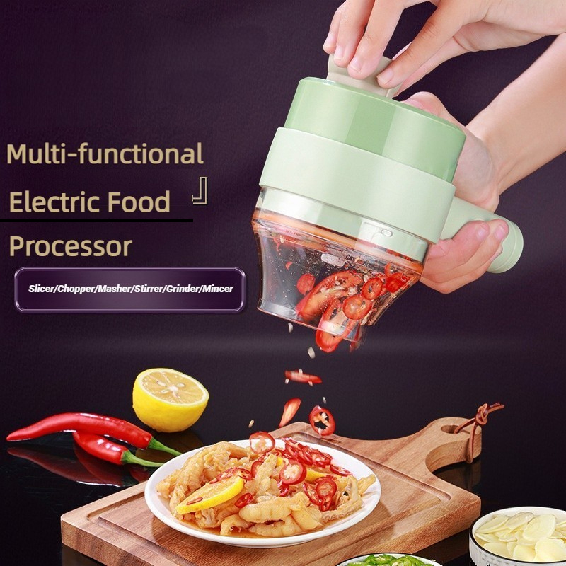 Kitchen Gadgets You Need - ไร้สายไฟฟ้าโปรเซสเซอร์อาหารเครื่องตัดผักเครื่องตัดผลไม้กระเทียม Masher Mincer Handheld Stirrer ครัวอุปกรณ์ทําอาหาร