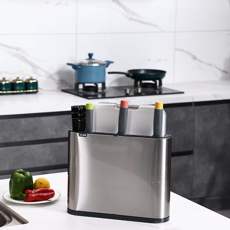 Kitchen Gadgets Modern - ชุดอุปกรณ์จัดเก็บในครัวแบบทันสมัยสำหรับงานหนัก พร้อมที่เก็บมีดและอุปกรณ์จัดเก็บบนเคาน์เตอร์
