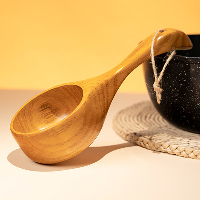 Kitchen Gadgets Japanese - ไม้ญี่ปุ่น Gadgets ครัวขนาดใหญ่ซุป Ladle ญี่ปุ่นสั้นช้อนโจ๊กซุป Ladle