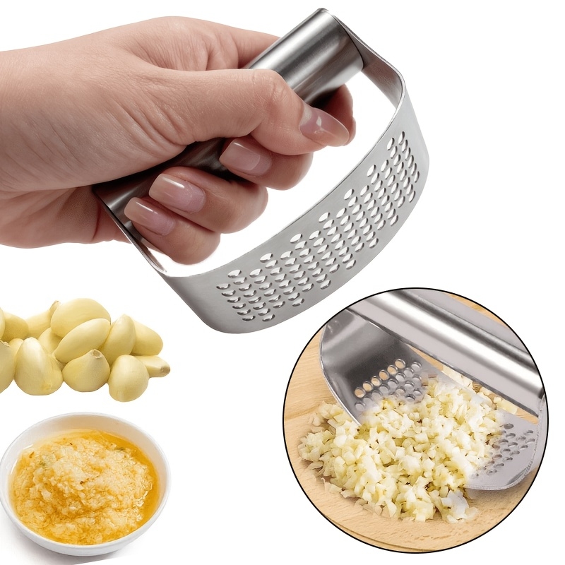Kitchen Gadgets That Are Useful - เครื่องกดกระเทียมแบบวงแหวนสแตนเลส ใช้งานง่าย ทำความสะอาดง่าย อุปกรณ์ครัว ใช้ในบ้านและนอกบ้าน