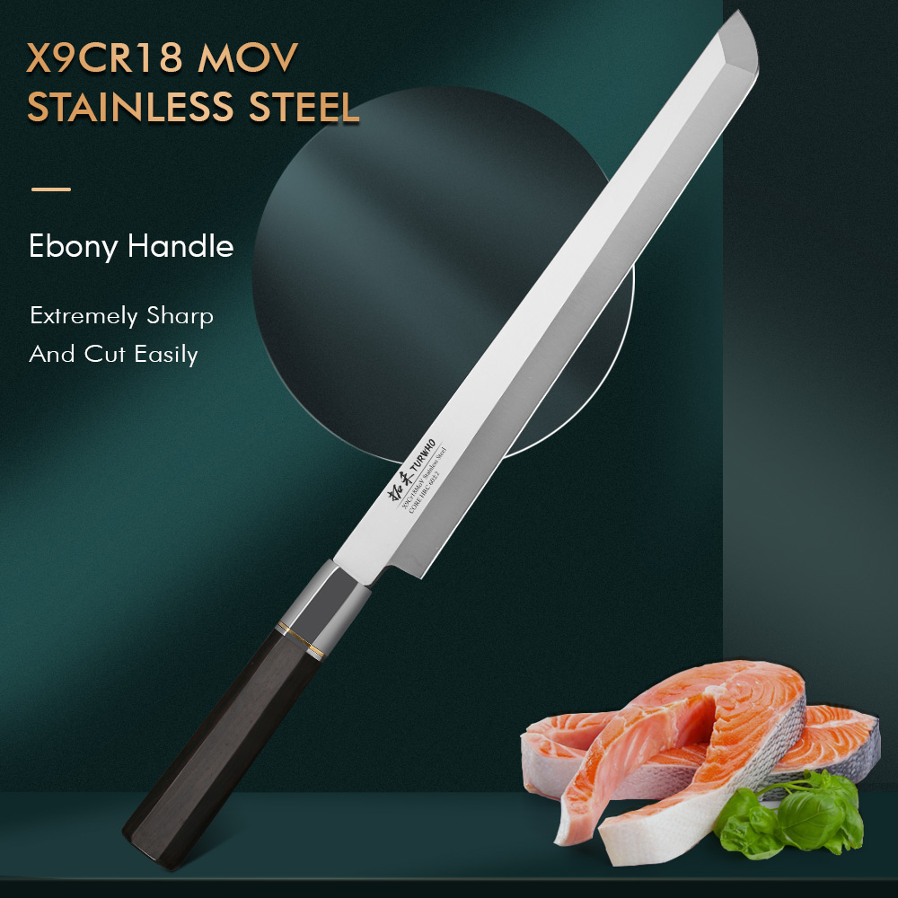 Kitchen Gadgets Japanese - มีดซาชิมิ Turwho-Japanese ขนาด 270 มม., มีดครัว,