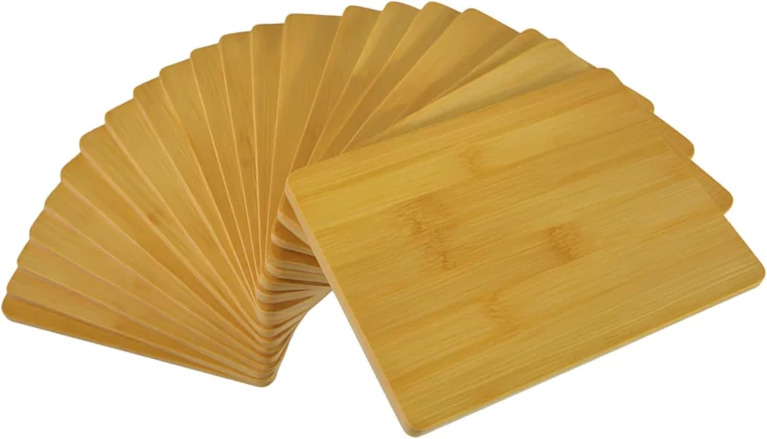 Bamboo Cutting Board - ชุดเขียงไม้ไผ่แบบเรียบ 24 ชิ้น ขนาด 8x6 นิ้ว