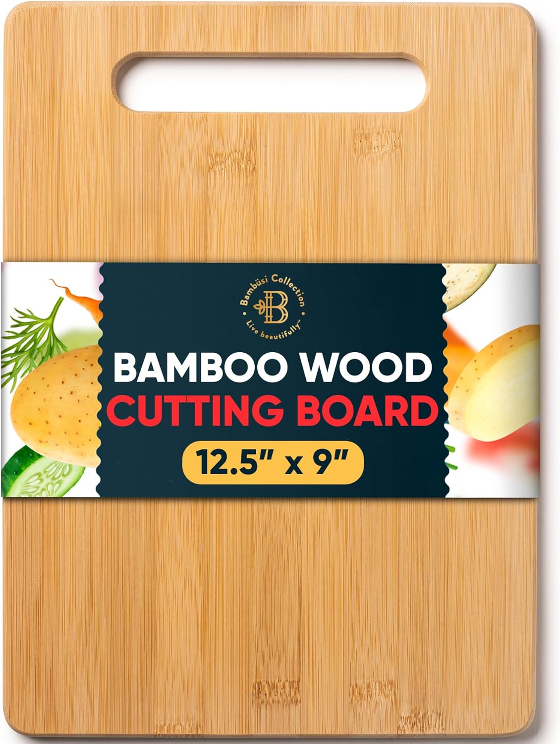 Bamboo Cutting Board - เขียงไม้ไผ่ขนาด 12.5x9 นิ้ว สำหรับเตรียมอาหาร หั่น สับ
