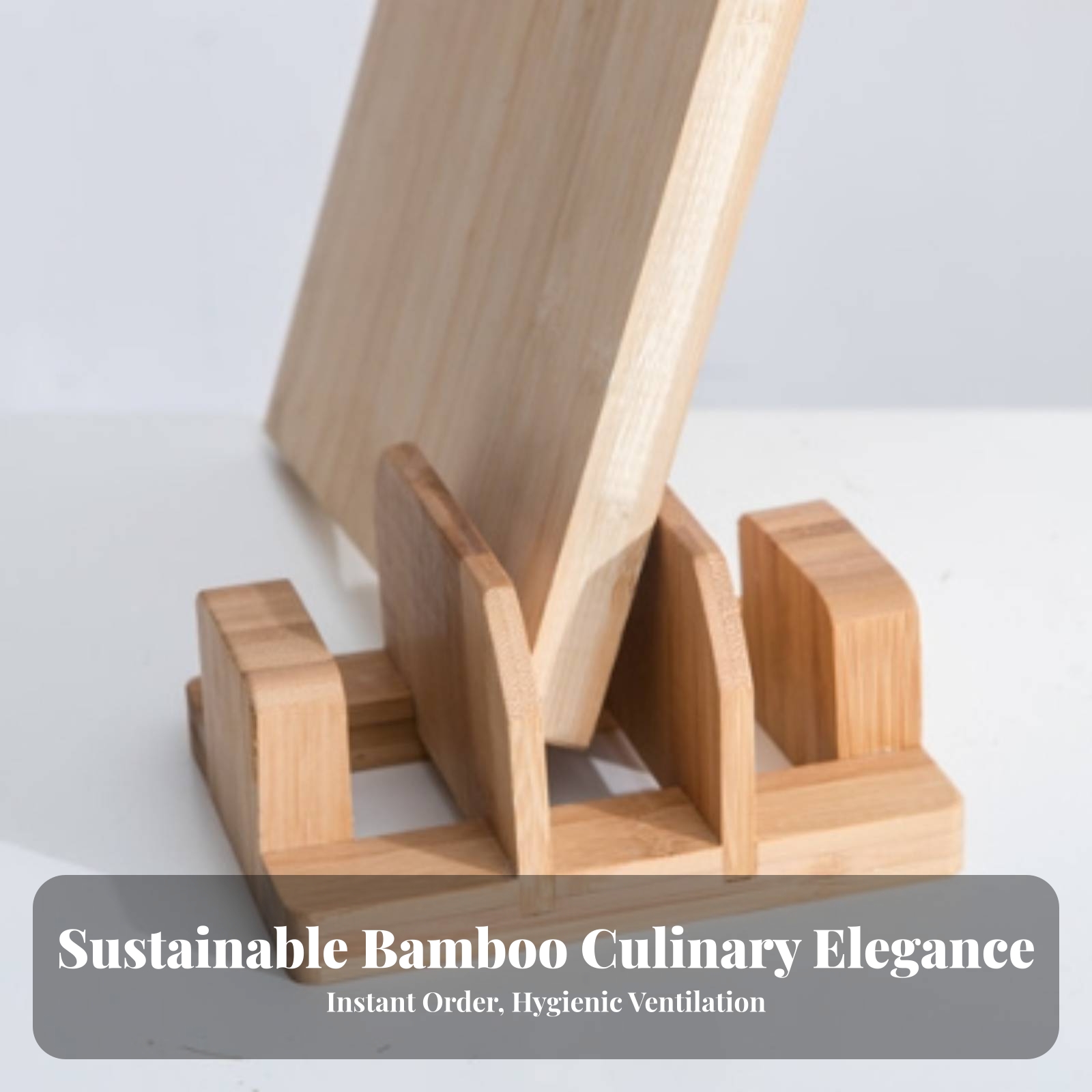 ชั้นวางเขียงไม้ไผ่แบบไม่ต้องติ - Bamboo Cutting Board บทวิจารณ์และราคา