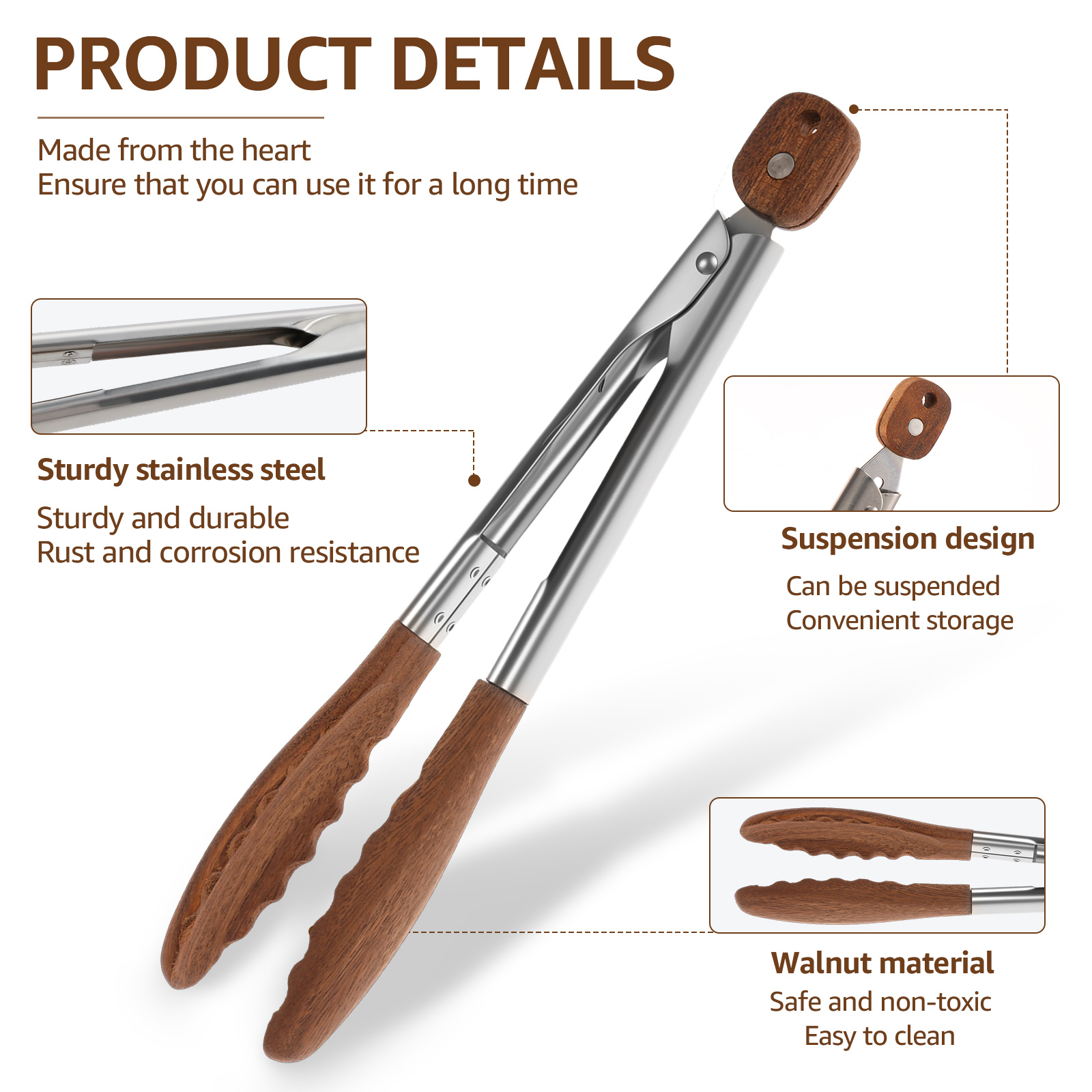 ที่คีบอาหาร 2/3 ชิ้น ทำจากไม้ว - Kitchen Gadgets You Need บทวิจารณ์และราคา