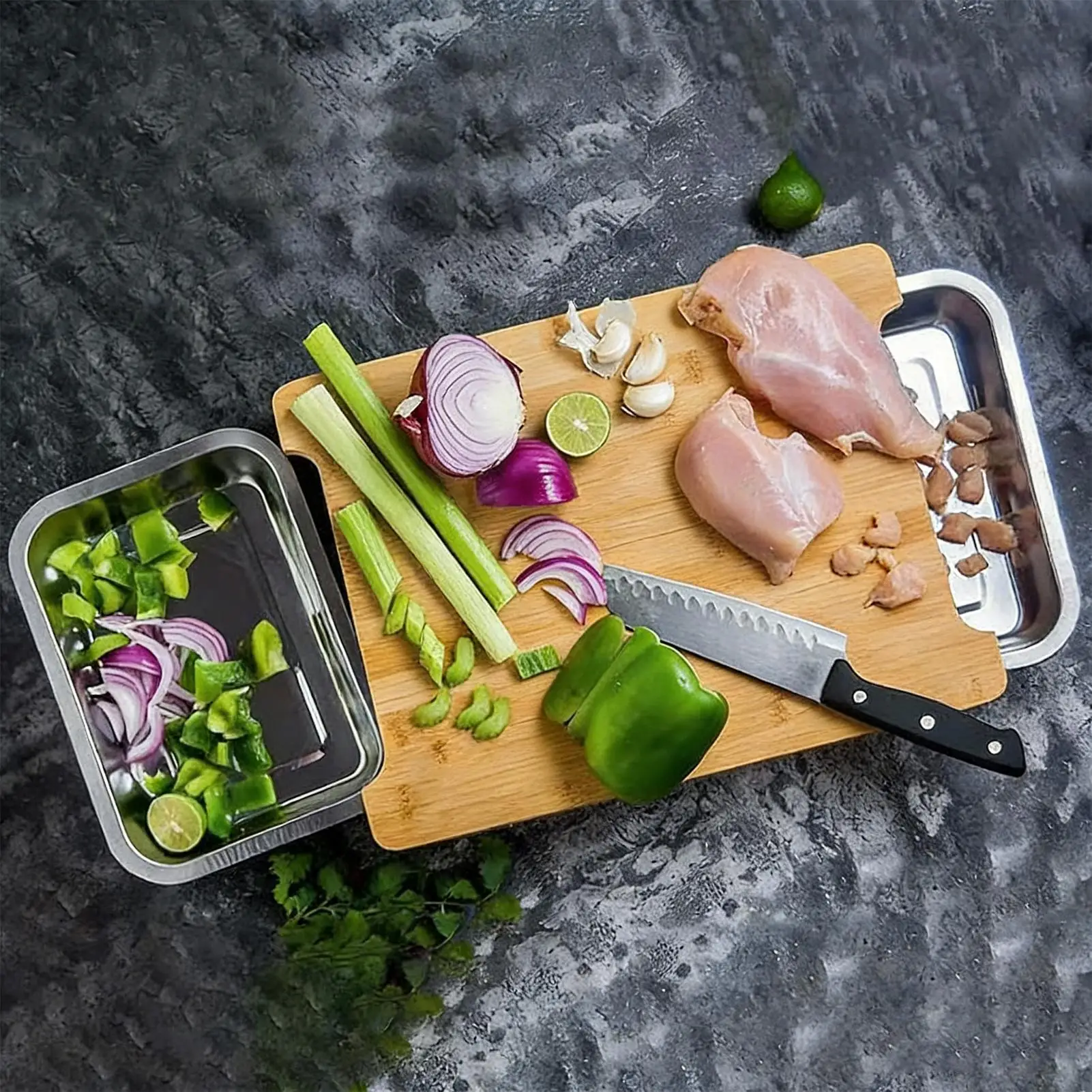 เขียงไม้ไผ่รักษ์โลกสำหรับห้องค - Bamboo Cutting Board บทวิจารณ์และราคา