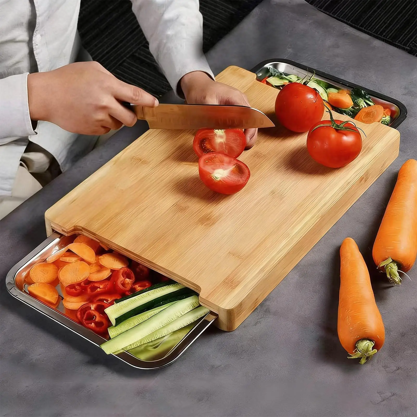 เขียงไม้ไผ่รักษ์โลกสำหรับห้องค - Bamboo Cutting Board บทวิจารณ์และราคา