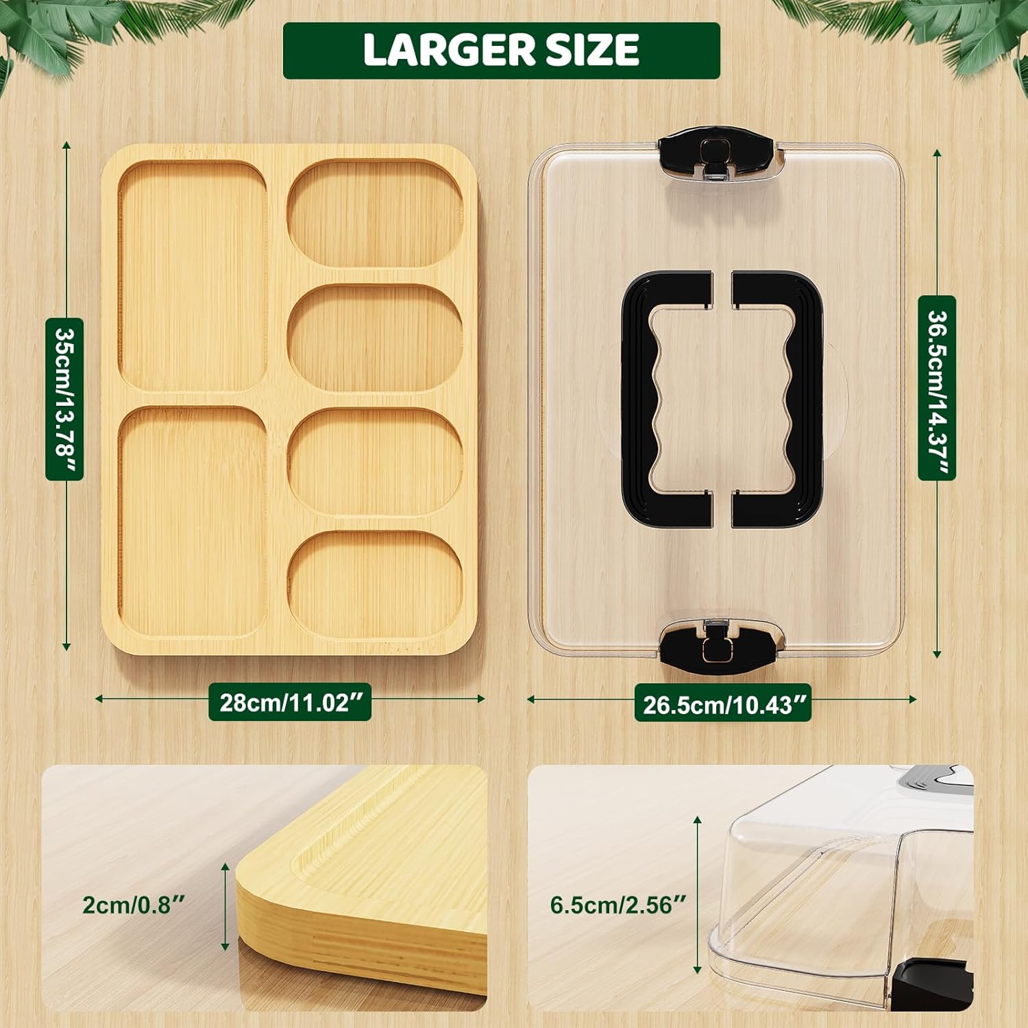 เขียงไม้ไผ่ขนาดใหญ่แบบ 2-in-1  - Bamboo Cutting Board บทวิจารณ์และราคา