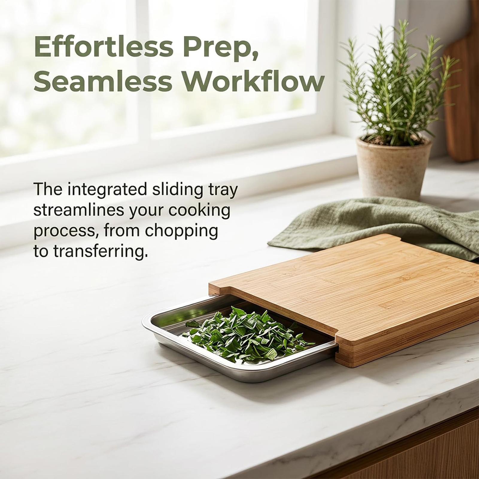 เขียงไม้กันลื่นสำหรับเตรียมอาห - Bamboo Cutting Board บทวิจารณ์และราคา