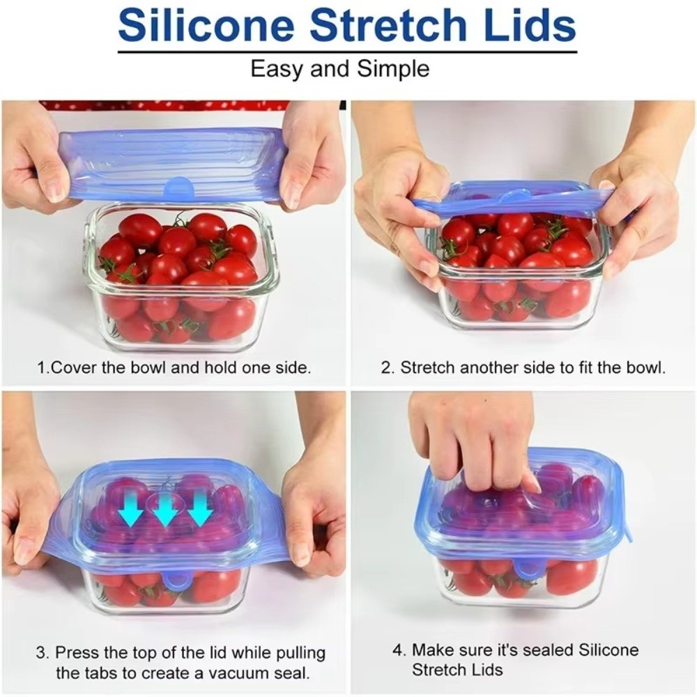 ฝาปิดซิลิโคนยืดหยุ่น 6 ชิ้น ใช - Kitchen Gadgets That Are Useful บทวิจารณ์และราคา