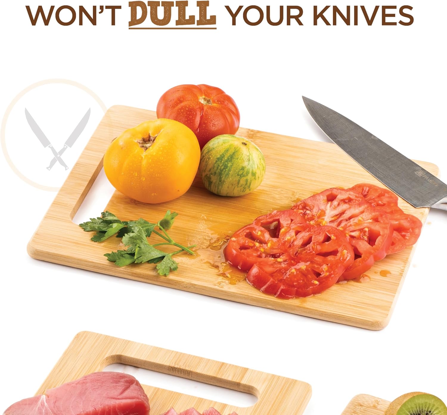 เขียงไม้ไผ่ขนาด 12.5x9 นิ้ว สำ - Bamboo Cutting Board บทวิจารณ์และราคา