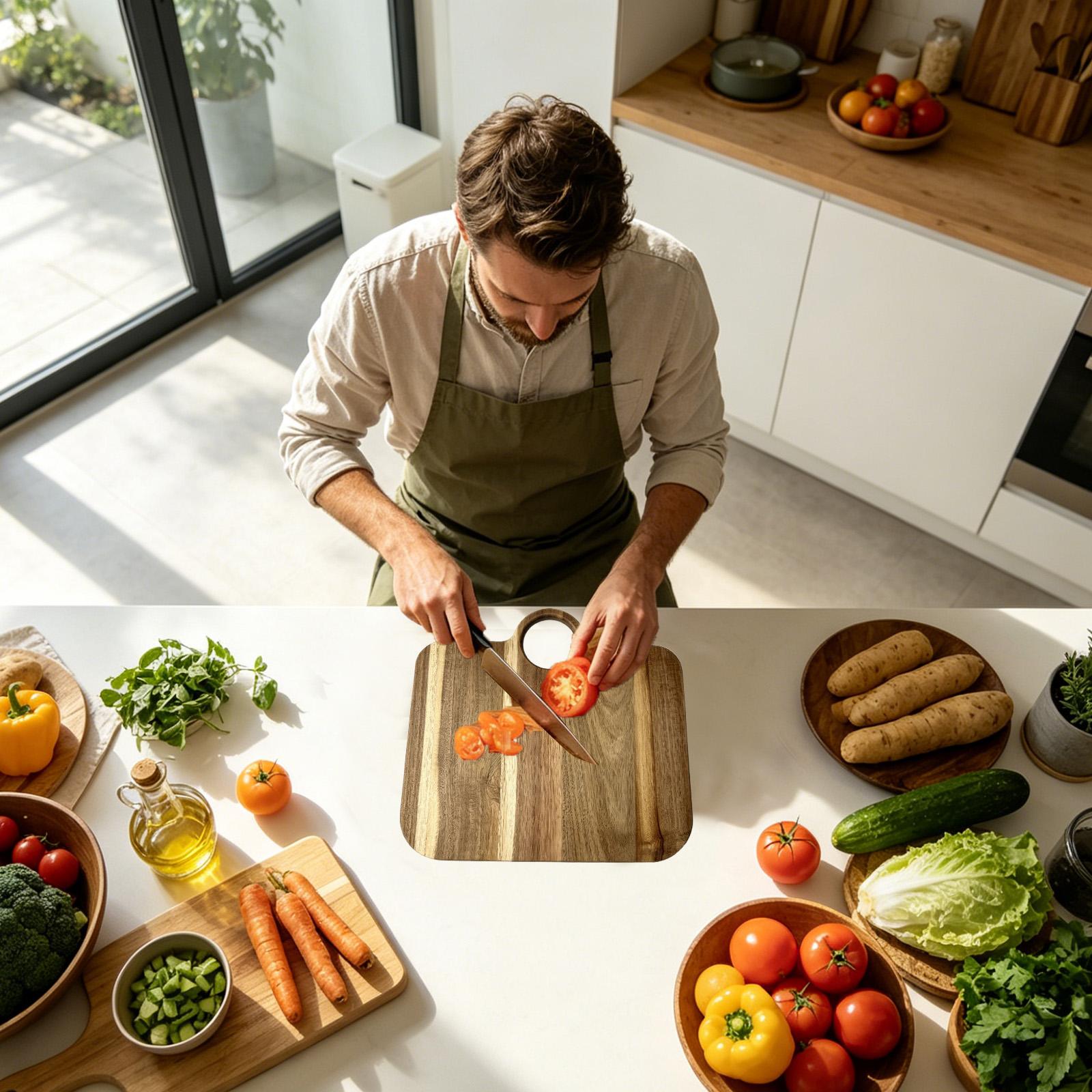 เขียงไม้รูปทรงกระเป๋า ป้องกันก - Bamboo Cutting Board บทวิจารณ์และราคา