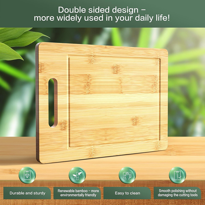 เขียงไม้เขียงครัวสําหรับเนื้อส - Bamboo Cutting Board บทวิจารณ์และราคา