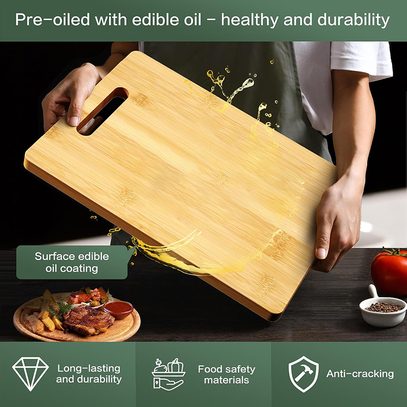 เขียงไม้เขียงครัวสําหรับเนื้อส - Bamboo Cutting Board บทวิจารณ์และราคา